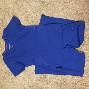 Royal blue scrub set